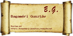 Bagaméri Gusztáv névjegykártya