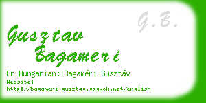 gusztav bagameri business card