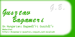 gusztav bagameri business card